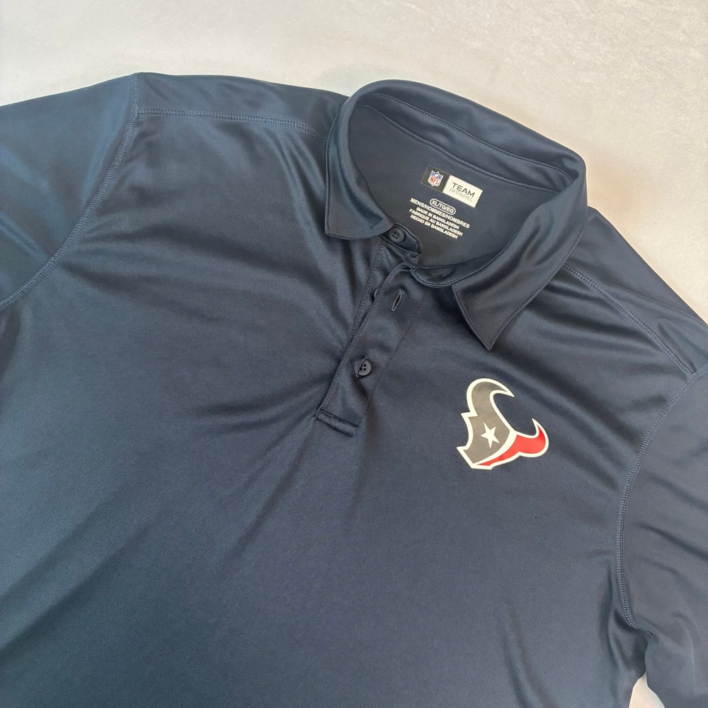 NFL Houston Texans Team Apparel Mens XL‎ Navy Blue Polo Shirt NFL Logo
